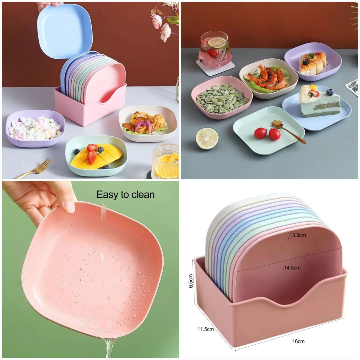 10pcs Plates Set With Holder - Hazaaz.com