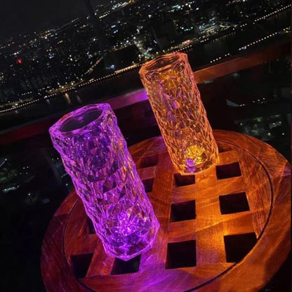 16 Colors Diamond Rose Crystal Lamp Bedside Acrylic Usb Rechargeable Table Lamp Hazaaz.com