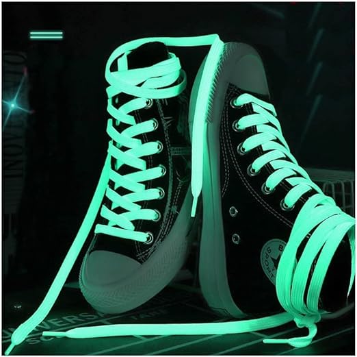 Luminous Glow In The Dark Shoelaces For Boys Girls Fun Light Up Glow Strap Flash Shoe Laces (Green Colour) - Hazaaz.com