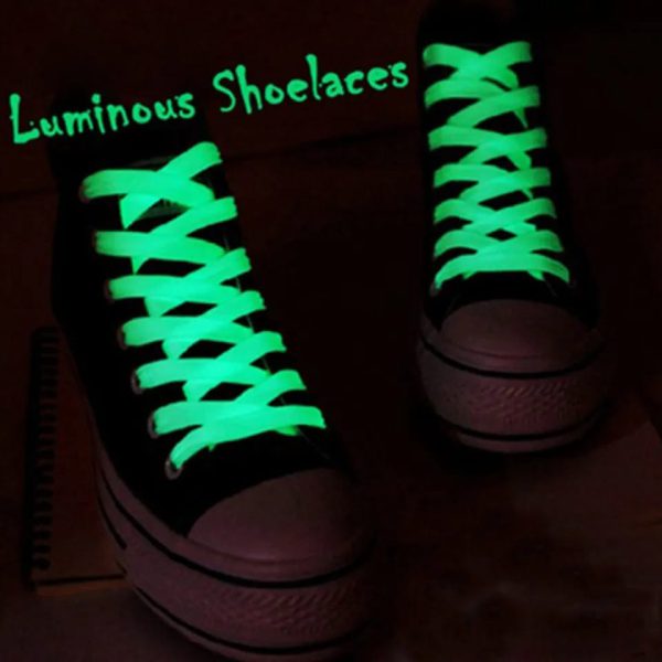 Luminous Glow In The Dark Shoelaces For Boys Girls Fun Light Up Glow Strap Flash Shoe Laces (Green Colour) - Hazaaz.com