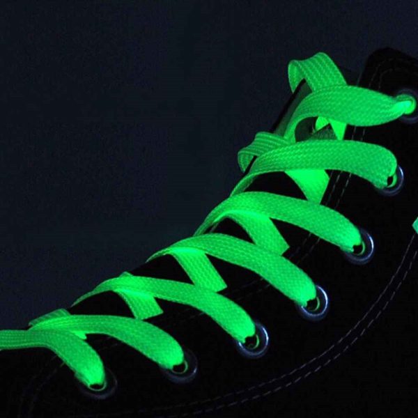 Luminous Glow In The Dark Shoelaces For Boys Girls Fun Light Up Glow Strap Flash Shoe Laces (Green Colour) - Hazaaz.com