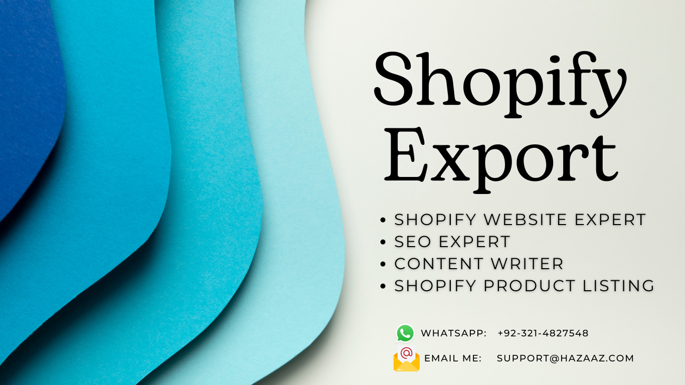 Contact us for expert Shopify services, SEO optimization, product listings, website building, and content writing. Reach out via WhatsApp or visit Hazaaz.com for the best all-in-one solutions.