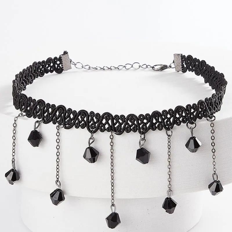 Elagant Black Lace Choker - Hazaaz.com