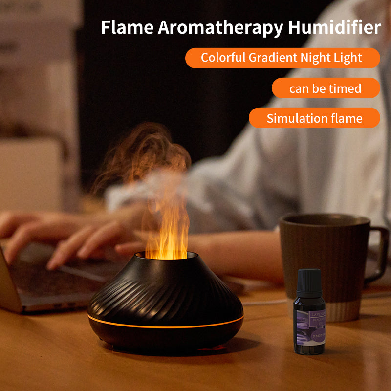 Flame Humidifier Diffuser (130ML) - Hazaaz.com