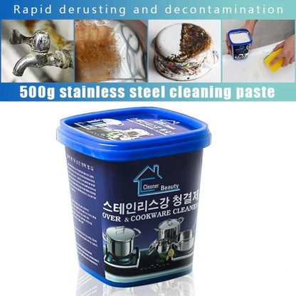 Powerful Stainless Steel Cookware Cleaning Paste Household Kitchen Cleaner Washing Pot Bottom Scale Strong Cream Detergent 800 Gram - Hazaaz.com