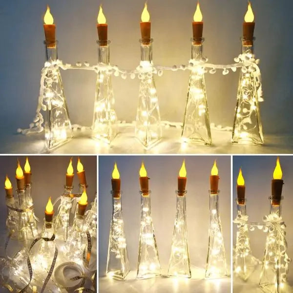 ( Cork ) Led Candle Crystal Led Strings Light