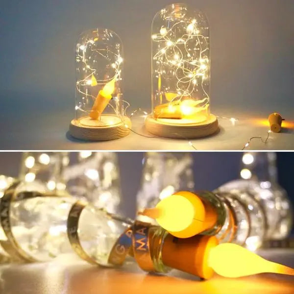 ( Cork ) Led Candle Crystal Led Strings Light