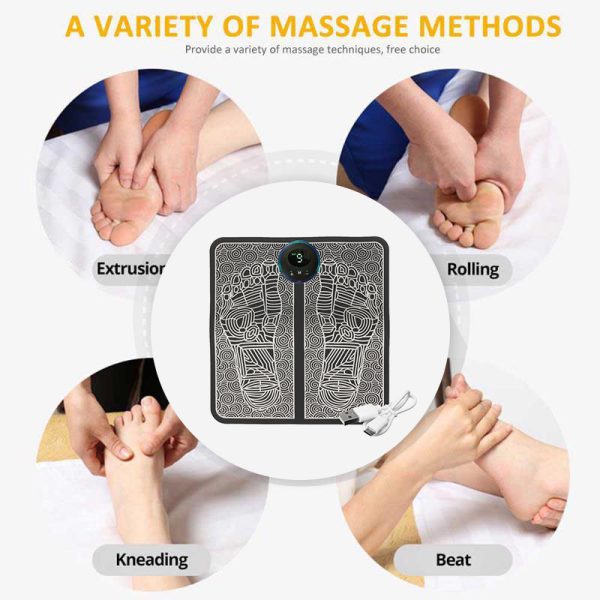 Ems Foot Massager Mat Electric Usb Charging Smart Display Tens Acupuncture Feet Cushion Blood Circulation Pad Health Care Home (hazaaz.com)