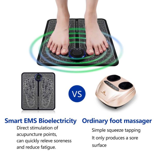 Ems Foot Massager Mat Electric Usb Charging Smart Display Tens Acupuncture Feet Cushion Blood Circulation Pad Health Care Home (hazaaz.com)