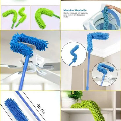 Flexible Micro Fiber Duster With Telescopic Stainless Steel Handle - Hazaaz.com