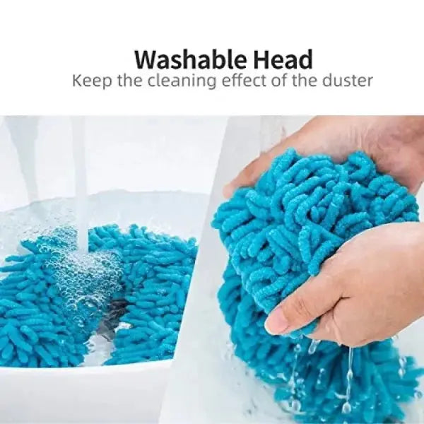 Flexible Micro Fiber Duster With Telescopic Stainless Steel Handle - Hazaaz.com