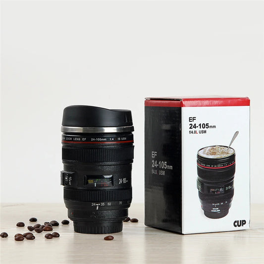 Stainless Steel Camera Coffee Lens Mug Creative Gift Coffee Cups - Hazaaz.com