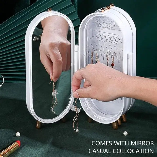 Jewellery Box Organiser With Mirror - Hazaaz.com