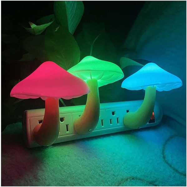 Led Mushroom Plug-in Night Light Lamp With Dusk To Dawn Sensor - Hazaaz.com