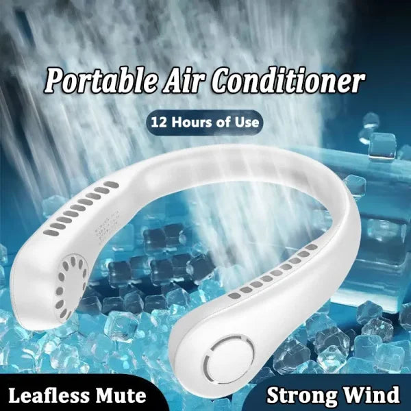 Mini Neck Portable Rechargeable Air Cooler (No Bladeless) - Hazaaz.com