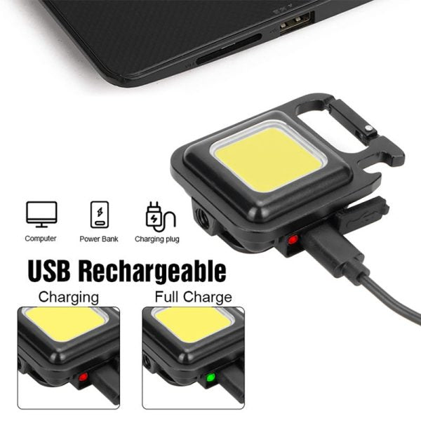 Multifunction 500 Lumens Mini Pocket Cob Led Portable Keychain Light (Hazaaz.com)