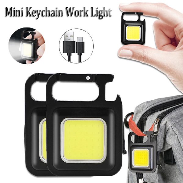 Multifunction 500 Lumens Mini Pocket Cob Led Portable Keychain Light (Hazaaz.com)