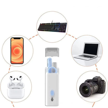 7 In 1 Kit Scalable Keyboard Cleaner Brush Earphone Cleaning Pen Cleaner - Hazaaz.com