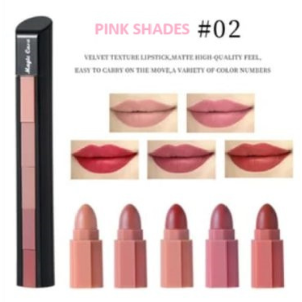 5 In 1 Matte Lipsticks Waterproof - hazaaz.com