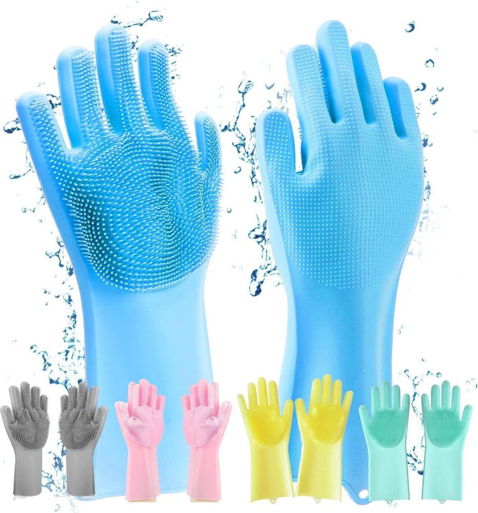 Silicone Washing Full Finger Gloves – For Home - Hazaaz.com