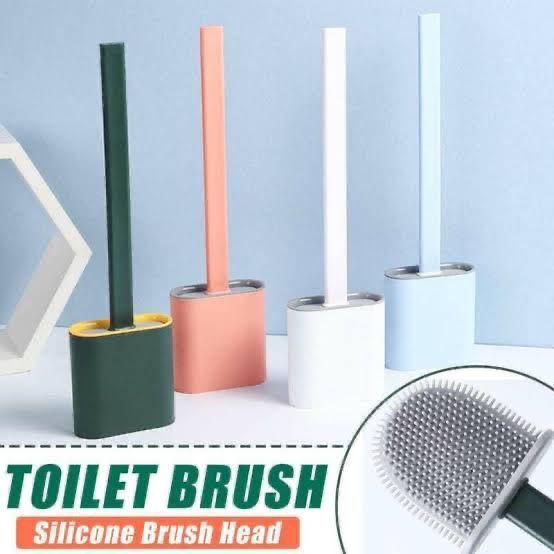 Silicone Toilet Brush With Quick Drying Holder Hazaaz.com