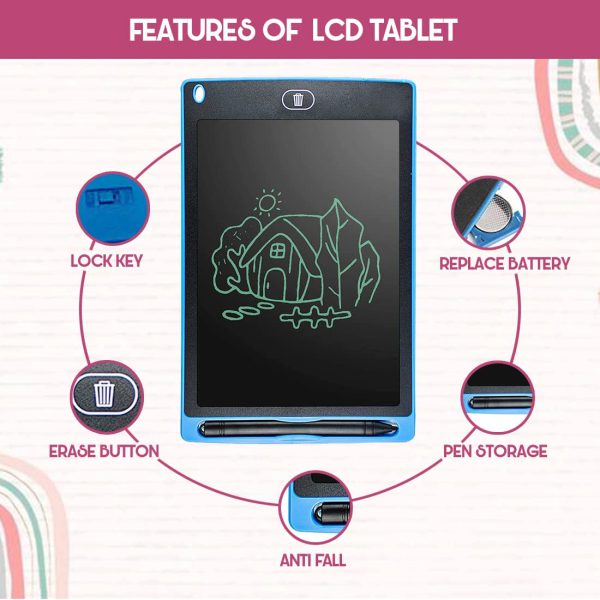 LCD Writing Tablet - Electronic Writing Board - LCD Writing Pad for Kids - 8.5 inch - hazaaz.com