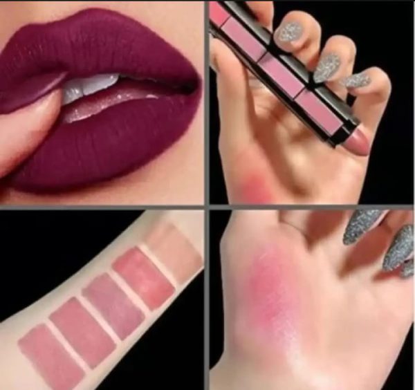 5 In 1 Matte Lipsticks Waterproof - hazaaz.com