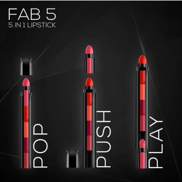 5 In 1 Matte Lipsticks Waterproof - hazaaz.com