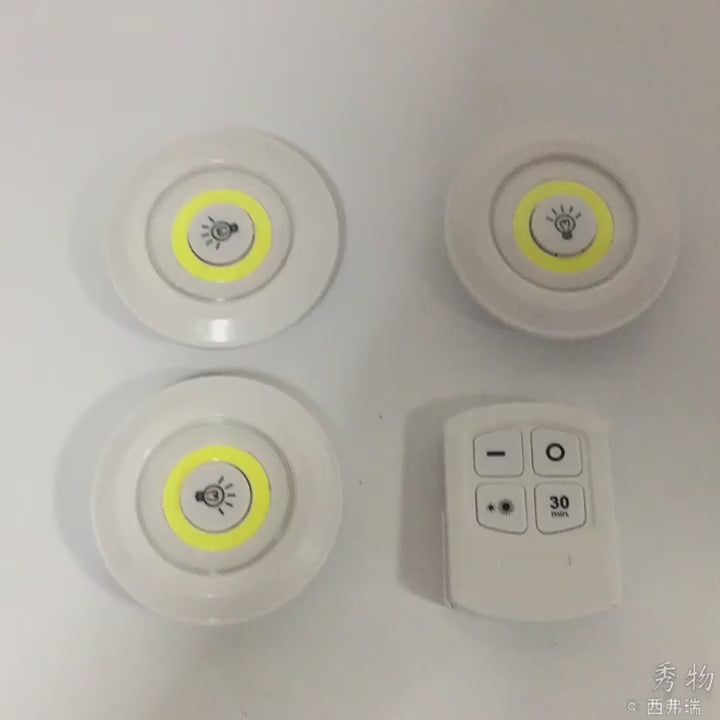 Tap Led Light With Remote Control (pack Of 3 Lights) - Hazaaz.com