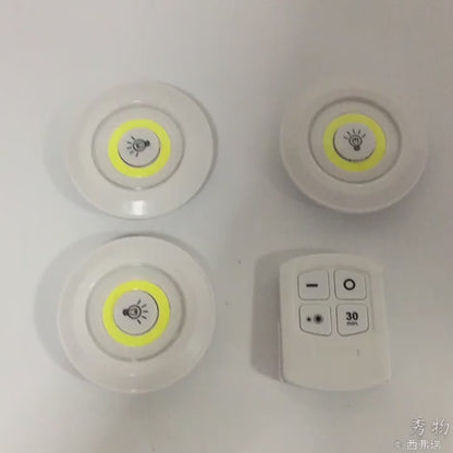 Tap Led Light With Remote Control (pack Of 3 Lights) - Hazaaz.com