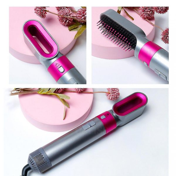 5 In 1 Hair Dryer And Styler | Hot Air Brush | Hair Volumizer | Straightener And Curler - Hazaaz.com